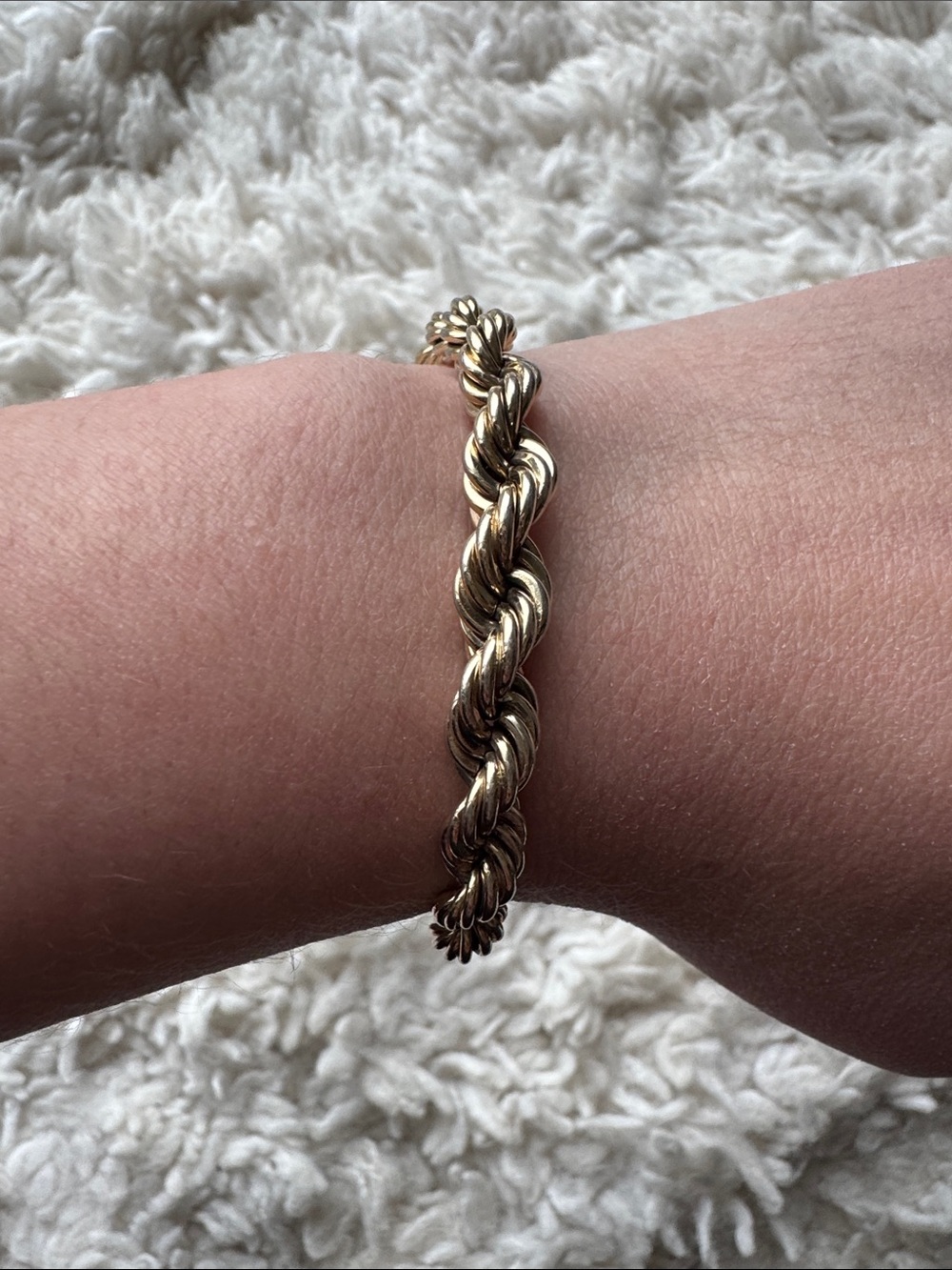 Vintage 12k GF Large Rope Bracelet